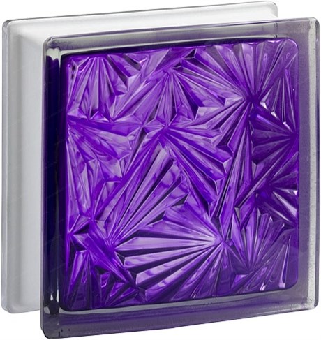 Стеклоблок стандартный окрашенный внутри Мороз аметист (190х190х80) moroz_vn_16