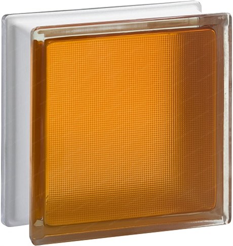 Стеклоблок стандартный окрашенный внутри Самба оранжевый (190х190х80) samba_vn_6