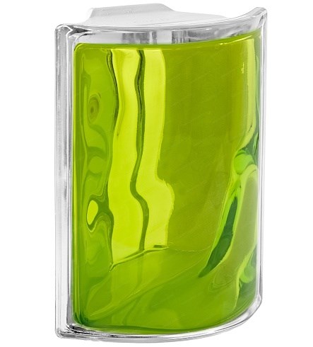 Стеклоблок угловой окрашенный внутри Волна тархун (190х190х80) 1_190190ugl_Wave_2