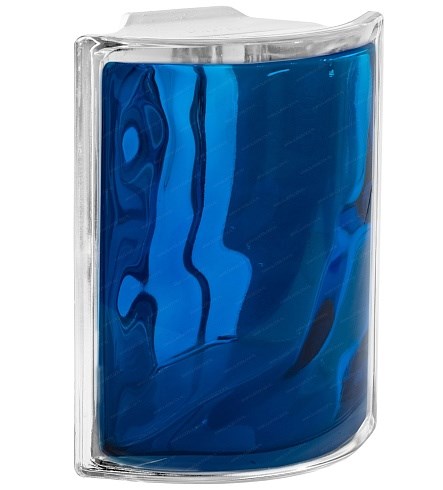 Стеклоблок угловой окрашенный внутри Волна синий (190х190х80) 1_190190ugl_Wave_3