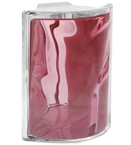 Стеклоблок угловой окрашенный внутри Волна розовый (190х190х80) 1_190190ugl_Wave_5