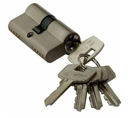 Р 60С SN Ключевой цилиндр, ключ-ключ, Никель матовый - фото 61318