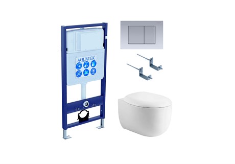 Set AQUATEK АЛЬТАИР (рама AQUATEK Standard INS-0000012 с звукоиз.прокладкой+крепеж KKI-0000002+кнопкаKDI-0000011+унитаз АЛЬТАИР AQ1980-00 с крышкой SET AQUATEK АЛЬТАИР cm-011 4в1 - фото 77371