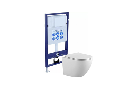 SET AQUATEK ЕВРОПА (рама AQUATEK Standard INS-0000012(без клавиши и крепежа)+унитаз ЕВРОПА AQ1901-00 с тонким сиденьем soft-close SET AQUATEK ЕВРОПА - фото 77998