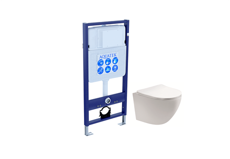 SET AQUATEK ЕВРОПА (рама AQUATEK Standard INS-0000012(без клавиши и крепежа)+унитаз ЕВРОПА AQ1900-00 с тонким сиденьем soft-close SET AQUATEK ЕВРОПА cm - фото 78011