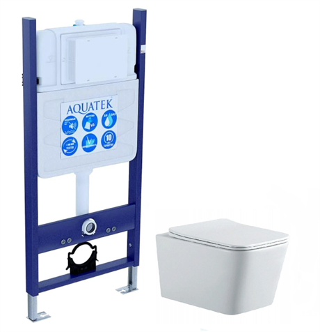 SET AQUATEK ЛИБРА N-14 (рама AQUATEK Standard INS-0000014(без клавиши и крепежа)+унитаз ЛИБРА New AQ0530N-00 с тонким сиденьем soft-close SET AQUATEK ЛИБРА N-14 - фото 78100