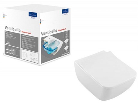Унитаз, Villeroy&Boch, Venticello, подвесной, шгв 375*560*330, цвет-альпийский белый 4611RS01 - фото 78551