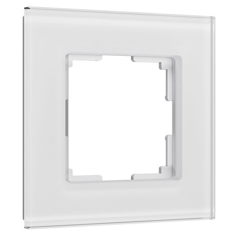 Рамка из стекла на 1 пост Senso белый soft-touch W0013101 - фото 86499