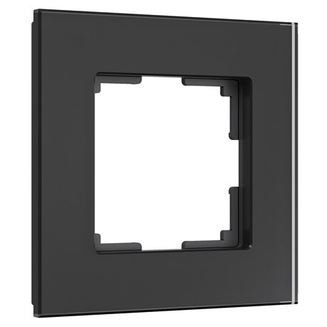 Рамка из стекла на 1 пост Senso черный soft-touch W0013108 - фото 86531