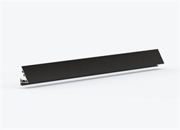 Микроплинтус Laconistiq Light (под подсветку) Черный анодированный 25х16х5х2450мм, 7 зажимов в комплекте 18-11-245-1