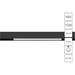 Магнитный трековый светильник Arte Lamp LINEA A4662PL-1BK