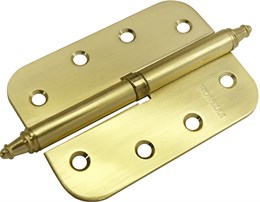 Петля MORELLI стальная разъёмная скругленная с короной MS-C 100X70X2.5 SG L Левая Цвет - Матовое золот MS-C 100X70X2.5 SG L
