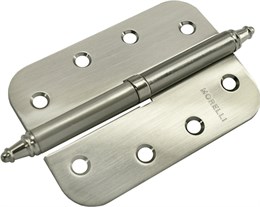 Петля MORELLI стальная разъёмная скругленная с короной MS-C 100X70X2.5 SN R Правая Цвет - Белый никель MS-C 100X70X2.5 SN R