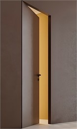 Комплект двери скрытого монтажа Invisible 4, 42 мм (открывание от себя),профиль черный, Ал. кромка с четвертью с 3-х сторон, R 800/2450 O/Invisible4/SR/42/Revers черн/R/800/2450