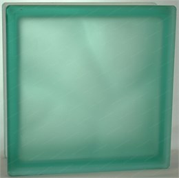 Стеклоблок стандартный окрашенный в массе матовый Волна бирюзовый (190х190х80) volncol_mat2