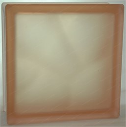 Стеклоблок стандартный окрашенный в массе матовый Волна розовый (190х190х80) volncol_mat6