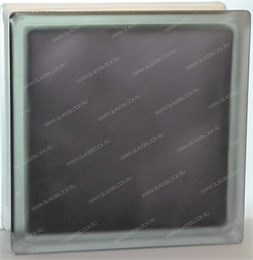 Стеклоблок стандартный окрашенный внутри матовый Волна черный (190х190х80) vnvolncol_mat1