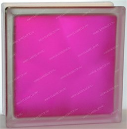 Стеклоблок стандартный окрашенный внутри матовый Волна малиновый (190х190х80) vnvolncol_mat13