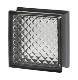 Стеклоблок стандартный черный бриллиант Инка (190х190х80) bl_br_3