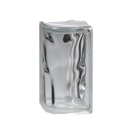 Стеклоблок угловой бесцветный Волна (190х152х80) ugl_1