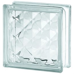 Стеклоблок стандартный бесцветный Пирамида (190х190х80) Pyramid_clear