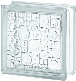 Стеклоблок стандартный бесцветный Губка (190х190х80) CLEAR09