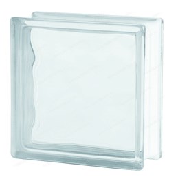 Стеклоблок бронированный бесцветный 1919-8 BSH20 wave (190х190х80) 1919_8_BSH20_wave