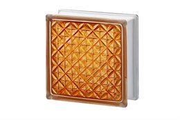 Стеклоблок Империал АКТИС оранжевый (197х197х80) AKT_197197_6