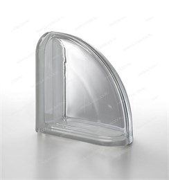 Стеклоблок завершающий бесцветный Гладкий Neutro TER Curvo T (190х190х80) Neutro_TER_Curvo_T