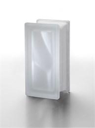 Стеклоблок половинка бесцветный матовый Волна Neutro R09 O SAT (190х90х80) Neutro_R09_O_SAT