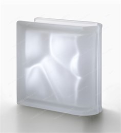 Стеклоблок торцевой бесцветный матовый Волна Neutro TER Lineare O SAT (190х190х80) Neutro_TER_Lineare_O_SAT