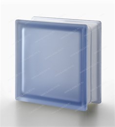 Стеклоблок стандартный окрашенный в массе матовый Гладкий Blu Q19 T SAT (190х190х80) Blu_Q19_T_SAT