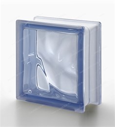 Стеклоблок стандартный окрашенный в массе Волна Blu Q19 O (190х190х80) Blu_Q19_O