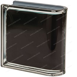 Стеклоблок торцевой металлизированный (зеркальный) Гладкий Nero Ter Lineare O Met (190х190х80) Nero_Ter_Lineare_O_Met