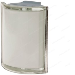 Стеклоблок угловой металлизированный (зеркальный) Гладкий Bianco Ang O Met (190х152х80) Bianco_Ang_O_Met