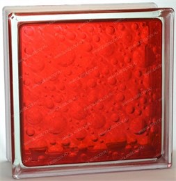 Стеклоблок стандартный окрашенный внутри Савона рубин (190х190х80) savona_vn_13