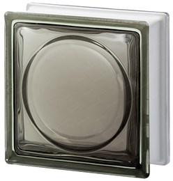 Стеклоблок стандартный окрашенный внутри Альфа черный 30% (190х190х80) alf_vn_1