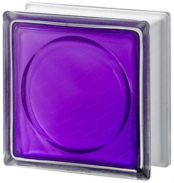 Стеклоблок стандартный окрашенный внутри Альфа аметист (190х190х80) alf_vn_18