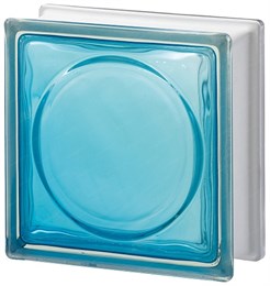 Стеклоблок стандартный окрашенный внутри Альфа бирюза (190х190х80) alf_vn_17