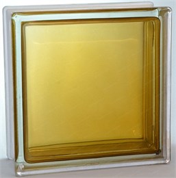 Стеклоблок стандартный окрашенный внутри Гладкий коричневый (190х190х80) glad_vn_9