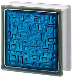 Стеклоблок стандартный окрашенный внутри Майя синий (190х190х80) maia_vn_3