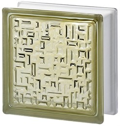 Стеклоблок стандартный окрашенный внутри Майя коричневый (190х190х80) maia_vn_12