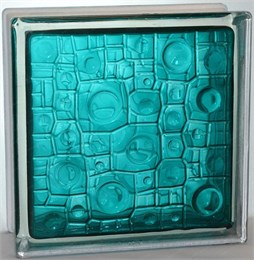 Стеклоблок стандартный окрашенный внутри Губка морская волна (190х190х80) gybka_vn_5