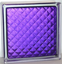 Стеклоблок стандартный окрашенный внутри Инка аметист (190х190х80) inka_vn_8