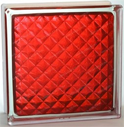 Стеклоблок стандартный окрашенный внутри Инка рубин (190х190х80) inka_vn_14