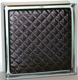 Стеклоблок стандартный окрашенный внутри Инка чёрный (190х190х80) inka_vn_16