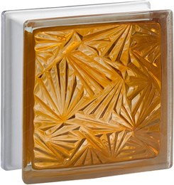 Стеклоблок стандартный окрашенный внутри Мороз оранжевый (190х190х80) moroz_vn_6