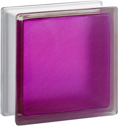 Стеклоблок стандартный окрашенный внутри Самба малиновый (190х190х80) samba_vn_10