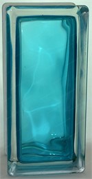 Стеклоблок половинка окрашенный внутри Волна бирюза (190х90х80) polovinawave_4