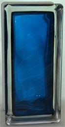 Стеклоблок половинка окрашенный внутри Волна синий (190х90х80) polovinawave_9
